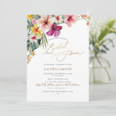 ArtsAppトロピカルパラダイスフェイク金ゴールド書道 招待状 (スタンド正面)