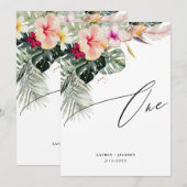 ArtsAppトロピカルパラダイス金ゴールドダストテーブルワン 招待状 (正面/裏面)