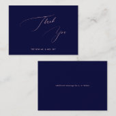 ArtsAppネイビーバラ金ゴールドルクスクライクありがとう ノートカード (正面/裏面)