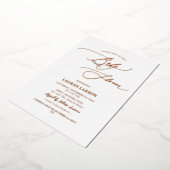 ArtsAppバラエレガント金ゴールド書道ベビーシャワー 箔シーズンカード (回転した状態)