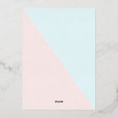 ArtsAppバラエレガント金ゴールド書道ベビーシャワー 箔シーズンカード (裏面)