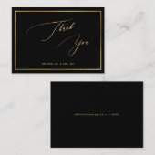 ArtsAppフェイク金ゴールドLuxe書道ありがとう ノートカード (正面/裏面)