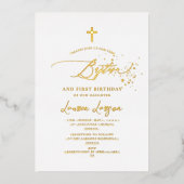 ArtsApp書道エレガント洗礼1歳の誕生日 箔シーズンカード (正面)