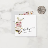 ArtsApp水彩ほこりっぽいピンクのバラありがとう ノートカード (正面/裏面インサイチュ)