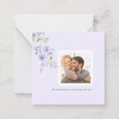 ArtsApp水彩パープルバラDIYエンクロージャ ノートカード (裏面)