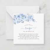 ArtsApp水彩ブルーバラリクエストエンクル ノートカード (正面)