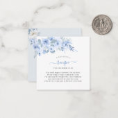 ArtsApp水彩ブルーバラリクエストエンクル ノートカード (正面/裏面インサイチュ)