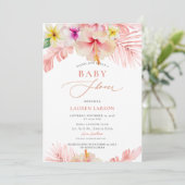 ArtsApp熱帯パラダイスベビーシャワー書道 招待状 (スタンド正面)