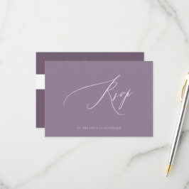 ArtsApp エレガント ダスティ パープル RSVP ラックス カリグラフィー