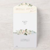 ArtsApp エレガント Alabaster Creamバラ金ゴールド オールインワン招待状 (外側)