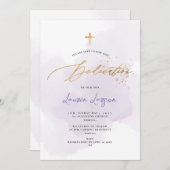 ArtsApp エレガント H2洗浄パープル献身 招待状 (正面/裏面)