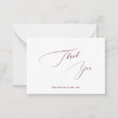 ArtsApp Burgundy Luxe書道ありがとう ノートカード (正面)