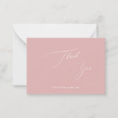 ArtsApp Dusty エレガントバラ書道ありがとう ノートカード (正面)