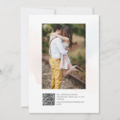 ArtsApp H2ほこりっぽいブルー赤面ピンクの植物カード 招待状 (裏面)