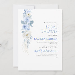 ArtsApp H2ほこりっぽい青いバラ緑の葉 招待状