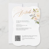 ArtsApp H2アラバスターエレガントクリームバラ結婚ズ 招待状 (裏面)