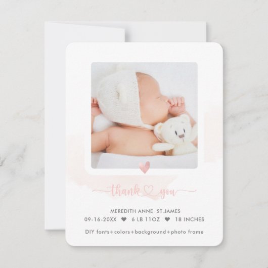 ArtsApp H2シャワーありがとうございますお誕生日おめでとうございます 招待状 (正面)