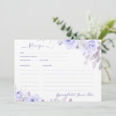 ArtsApp H2ダスティパープルバラブライダルシャワーレシピ 招待状 (スタンド正面)