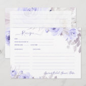 ArtsApp H2ダスティパープルバラブライダルシャワーレシピ 招待状 (正面/裏面)