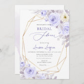 ArtsApp H2ダスティパープルバラブライダルシャワー 招待状 (正面/裏面)