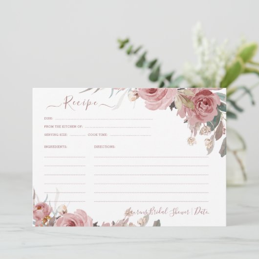ArtsApp H2ダスティピンクローズブライダルシャワーレシピ 招待状 (スタンド正面)