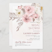 ArtsApp H2ダスティピンクローズブライダルシャワー 招待状 (正面/裏面)