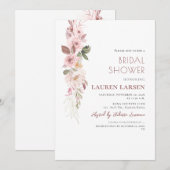 ArtsApp H2ダスティピンクローズブライダルシャワー 招待状 (正面/裏面)