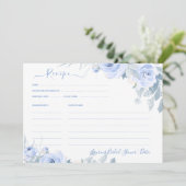 ArtsApp H2ダスティブルーバラブライダルシャワーレシピ 招待状 (スタンド正面)