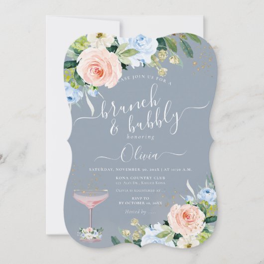 ArtsApp H2赤面ピンクブルーバラブルンフバブリー 招待状 (正面)