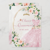 ArtsApp H2赤面ピンクローズきらめくキンセアニェラ 招待状 (正面/裏面)