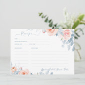 ArtsApp H2赤面ピンクローズブライダルシャワーレシピ 招待状 (スタンド正面)