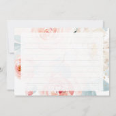 ArtsApp H2赤面ピンクローズブライダルシャワーレシピ 招待状 (裏面)