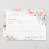 ArtsApp H2赤面ピンクローズブライダルシャワーレシピ 招待状 (正面/裏面)