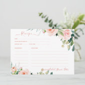 ArtsApp H2赤面ピンクローズブライダルシャワーレシピ 招待状 (スタンド正面)