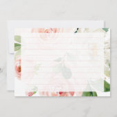 ArtsApp H2赤面ピンクローズブライダルシャワーレシピ 招待状 (裏面)