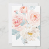 ArtsApp H2赤面ピンクローズブライダルシャワー 招待状 (裏面)