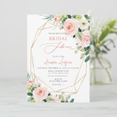 ArtsApp H2赤面ピンクローズブライダルシャワー 招待状 (スタンド正面)