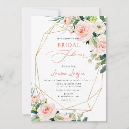 ArtsApp H2赤面ピンクローズブライダルシャワー 招待状