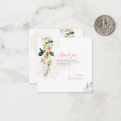 ArtsApp H2赤面ピンクローゼベビーシャワーありがとう ノートカード (正面/裏面インサイチュ)