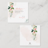 ArtsApp H2赤面ピンクローゼベビーシャワーありがとう ノートカード (正面/裏面)