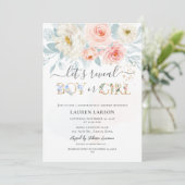 ArtsApp H2赤面+ブルーバラ性別リビールシャワー 招待状 (スタンド正面)