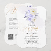 ArtsApp H2 ダスティ パープル ローズ ウェディング 招待状 (正面/裏面)