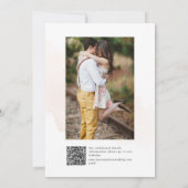 ArtsApp H2 Dusty Pink Roses Save the Date Card 招待状 (裏面)