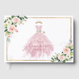 ArtsApp H2 Ombre Blush Pink Sparkling Quinceanera ゲストブック