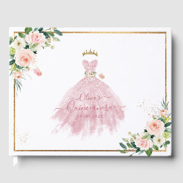 ArtsApp H2 Ombre Blush Pink Sparkling Quinceanera ゲストブック