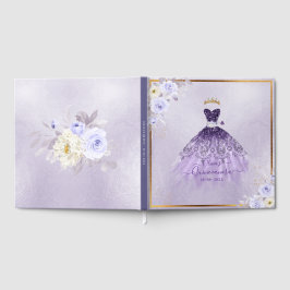 ArtsApp H2 Ombre Purple Sparkling Quinceanera ゲストブック