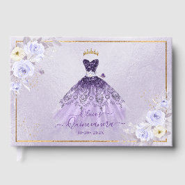 ArtsApp H2 Ombre Purple Sparkling Quinceanera ゲストブック