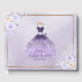ArtsApp H2 Ombre Purple Sparkling Quinceanera ゲストブック