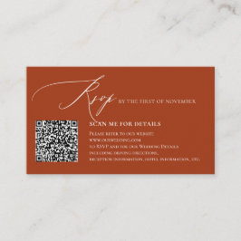 ArtsApp QRコードエレガントRSVP Luxe書道 エンクロージャーカード