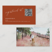 ArtsApp QRコード錆オレンジレジストリ書道 エンクロージャーカード (正面/裏面)